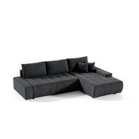 ECKSOFA Vogar In Aston - Schwarz, Holzwerkstoff/Textil (265/185cm) - Fun Möbel