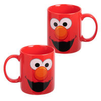 BECHER Sesamstraße Elmo Rot 320 ml - Rot, Keramik (0.32L) - United Labels