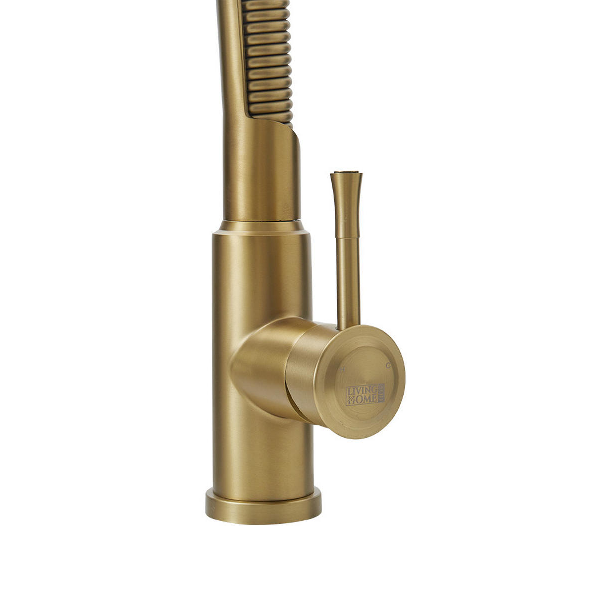 KÜCHENARMATUR Ausziehbar Brausekopf Einhandgriff Schwarz Gold - Goldfarben, Metall (22/50/4cm) - Livingandhome