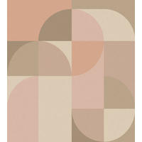 FOTOTAPETE Kreise im Bauhaus-Stil 250 x 279 cm - Pink, Papier (250/279cm) - ESTAhome