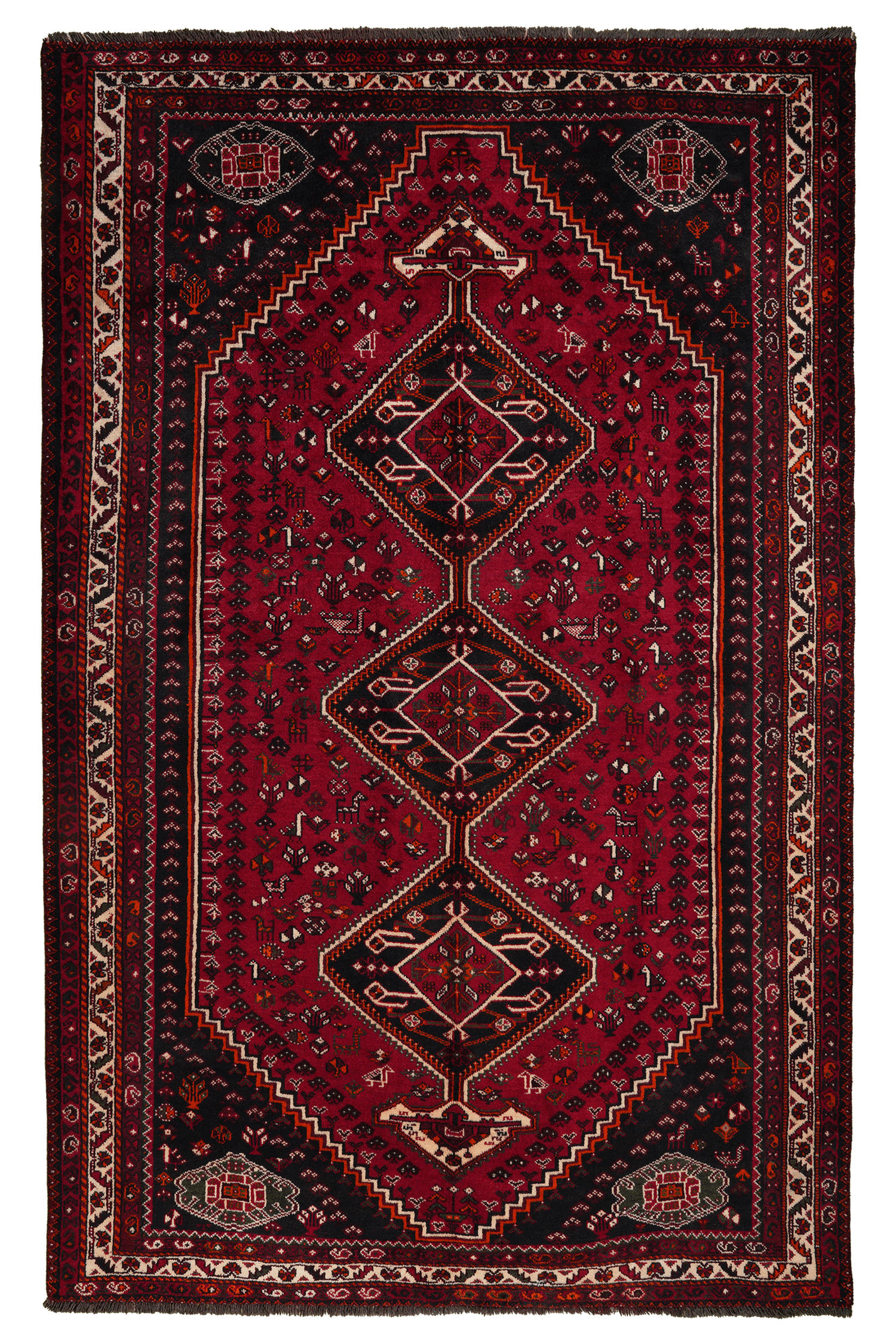 TEPPICH Gashgai Rot 281/180 cm - Rot, Textil (180/281cm) - Looma
