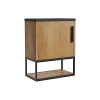 MÖBEL-HANDWASCHBECKEN - 40 cmcm x 22 cmcm - Holz, Platte - Schwarz, Naturfarben Hell - LOPENA - Schwarz/Naturfarben, Holz (40/52/22cm) - Vente-Unique