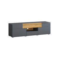 TV-MÖBEL Jules Grau und Holz - Grau, Holzwerkstoff (159/47/39cm) - Petits-meubles