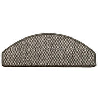 STUFENMATTE Set. 15 Stück "Florenz" Sisal Optik Flachgewebe Grau 24 x 65 cm - Grau, Textil (24/65/4cm) - oKu-Tex