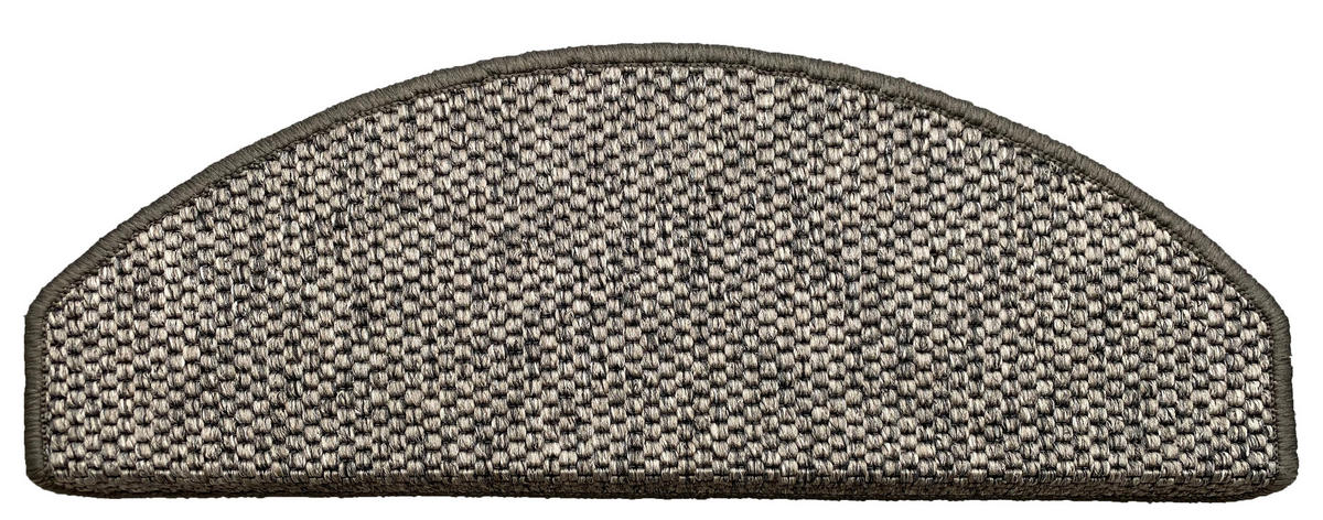 STUFENMATTE Set. 15 Stück "Florenz" Sisal Optik Flachgewebe Grau 24 x 65 cm - Grau, Textil (24/65/4cm) - oKu-Tex