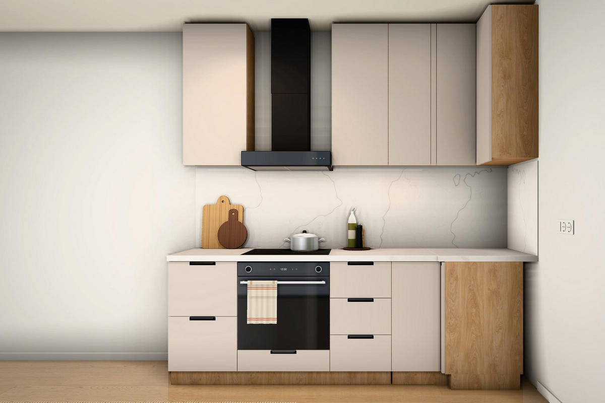 L-KÜCHE Sorento Beige & Sonoma Eiche – 359 × 239 cm – KÜ-SORENTOS-001 - Beige, Holzwerkstoff (359/247/239cm) - ROYAL24_MARKT