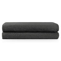 BADETUCH 2er-Set, 2x Badetuch 70/140 cm, Dunkelgrau - Dunkelgrau, Textil (70/140cm) - Blumtal