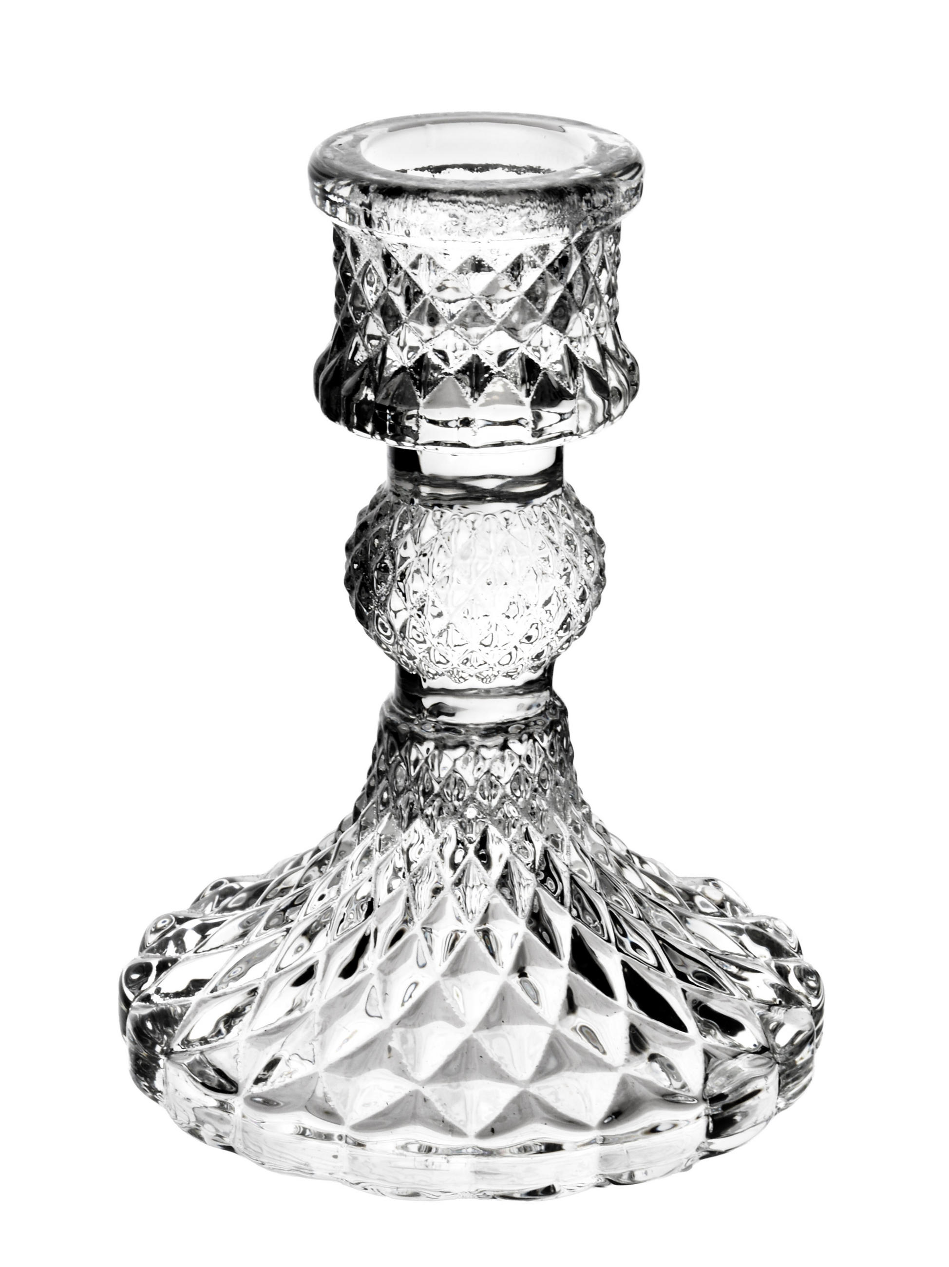 KERZENHALTER Patricia transparent 8/8/10.5 cm Glas - Transparent, Glas (8/10.5/8cm) - Mondex