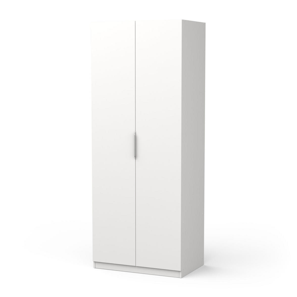 SCHRANK, 2 Türen - GHOST - Weiß - 79,4 x 51,1 x 203 cm - Weiß, Holz (51.1/203/79.4cm) - Demeyere