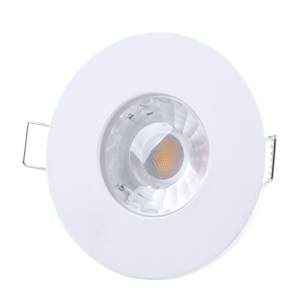 LED EINBAULEUCHTE Metall Weiß Rund - Weiß, Glas (8/6/8cm)