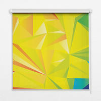 VNÚTORNÁ roleta - okenná roleta - roleta - 140x140 cm - Farebný origami vzor - žltá, plast (140/140/0.5cm) - TULUP
