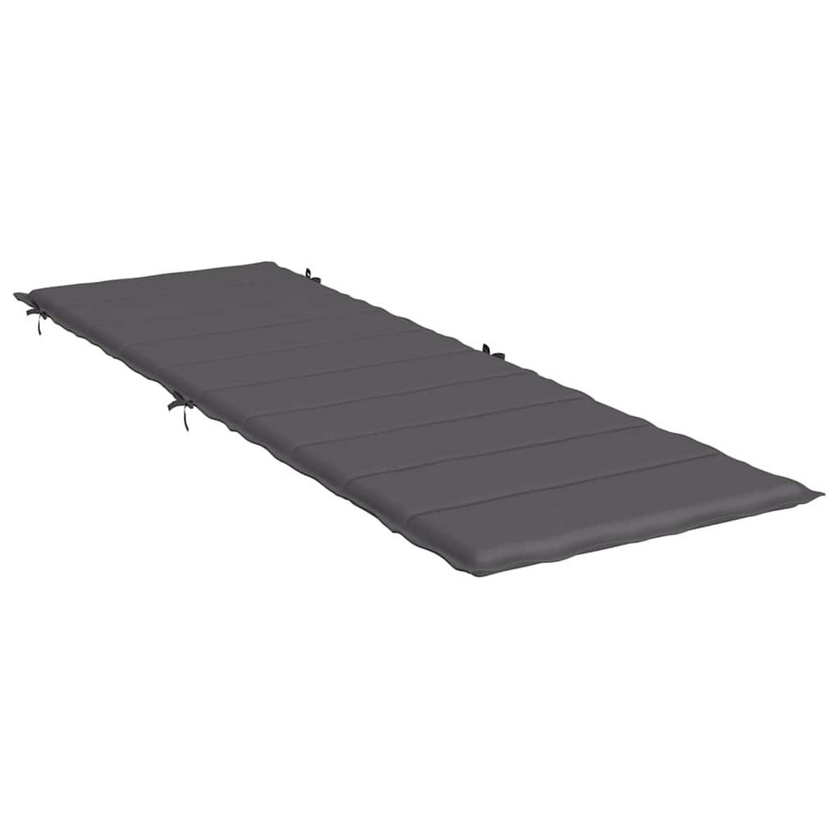SONNENLIEGEN-AUFLAGE Anthrazit 186/58/4 Cm Oxford-Gewebe - Anthrazit, Textil (58/4/186cm) - vidaXL