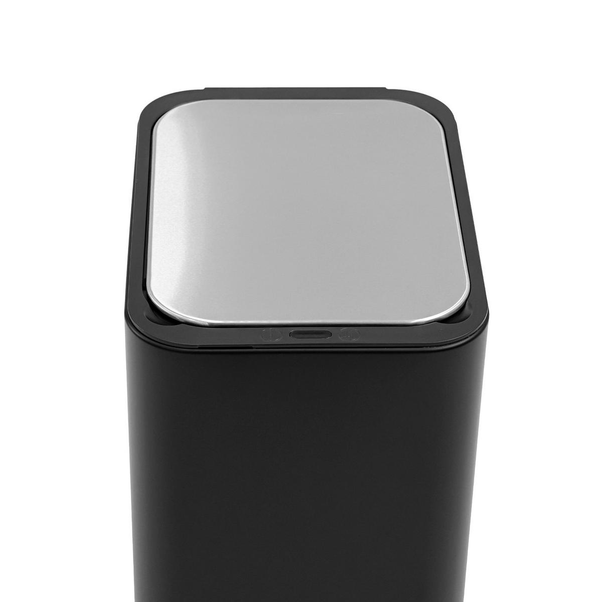 SENSORMÜLLEIMER SE13L - Schwarz, Metall (21/40/29cm) - SVITA