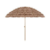 SONNENSCHIRM,STROH & Stahl,Hellbraun, 2 m Durchmesser Unterseite - Braun, Naturmaterialien (200/200cm) - Authentics