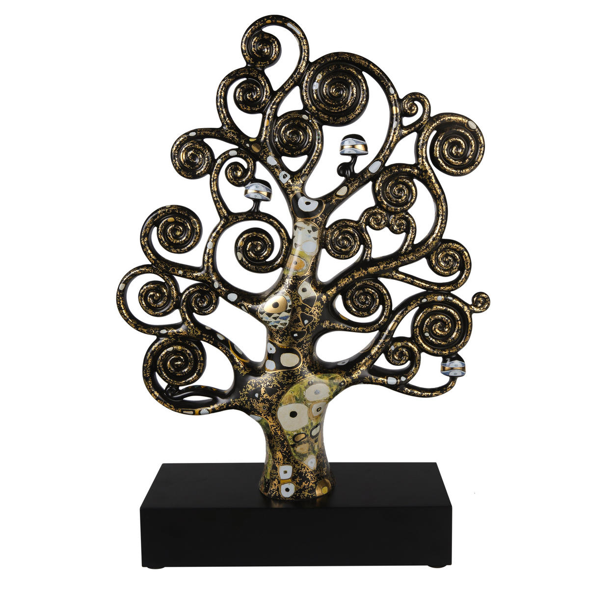 DEKOFIGUR Gustav Klimt - Der Lebensbaum, Porzellan, Schwarz, Limited Edition - Schwarz, Keramik (12/53/37cm) - Goebel