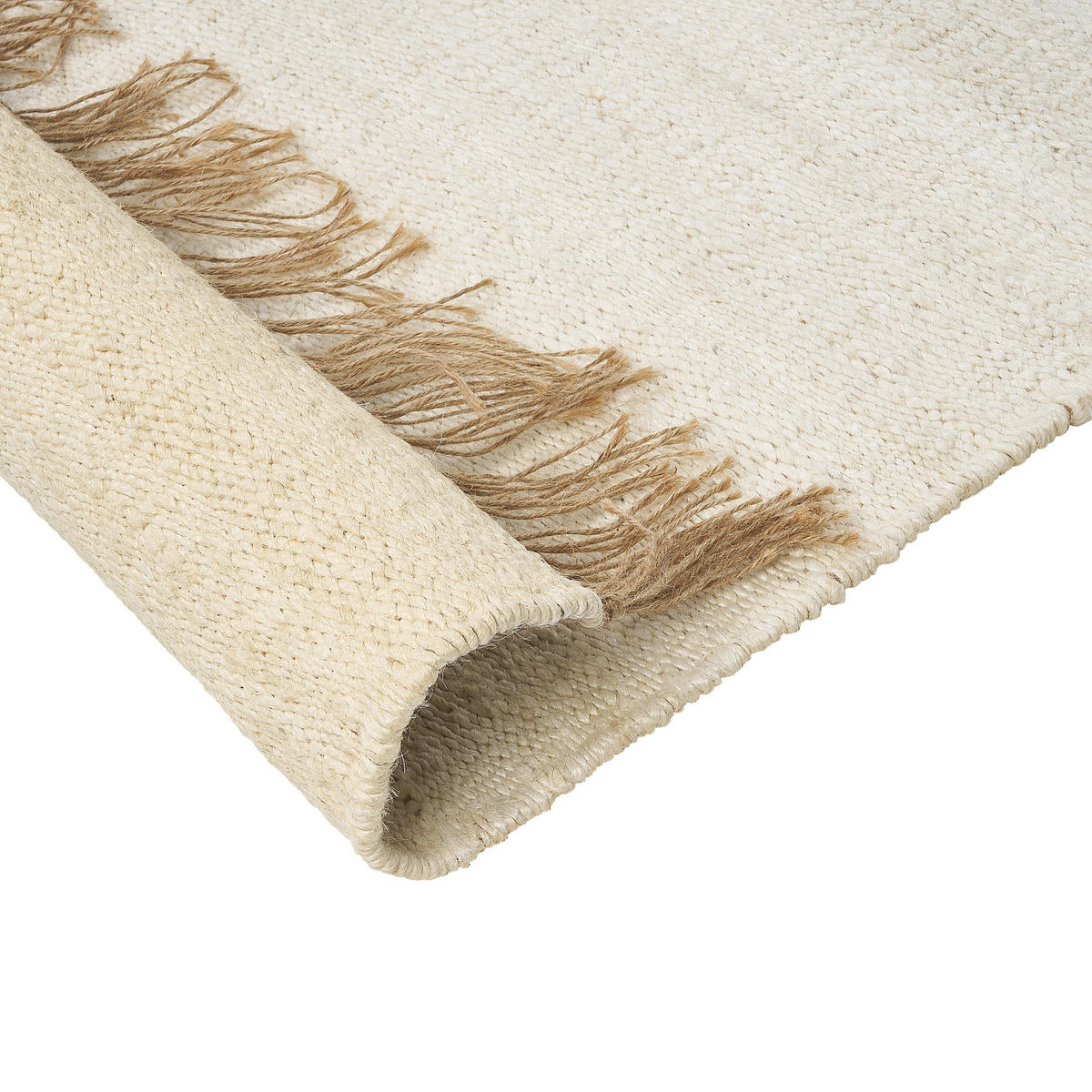 KURZFLOR-TEPPICH Lunia 150/80 cm - Beige, Naturmaterialen (80/150cm) - Beliani