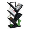 BÜCHERREGAL - Schwarz, Holzwerkstoff/Metall (40/71/21.5cm) - Relaxdays