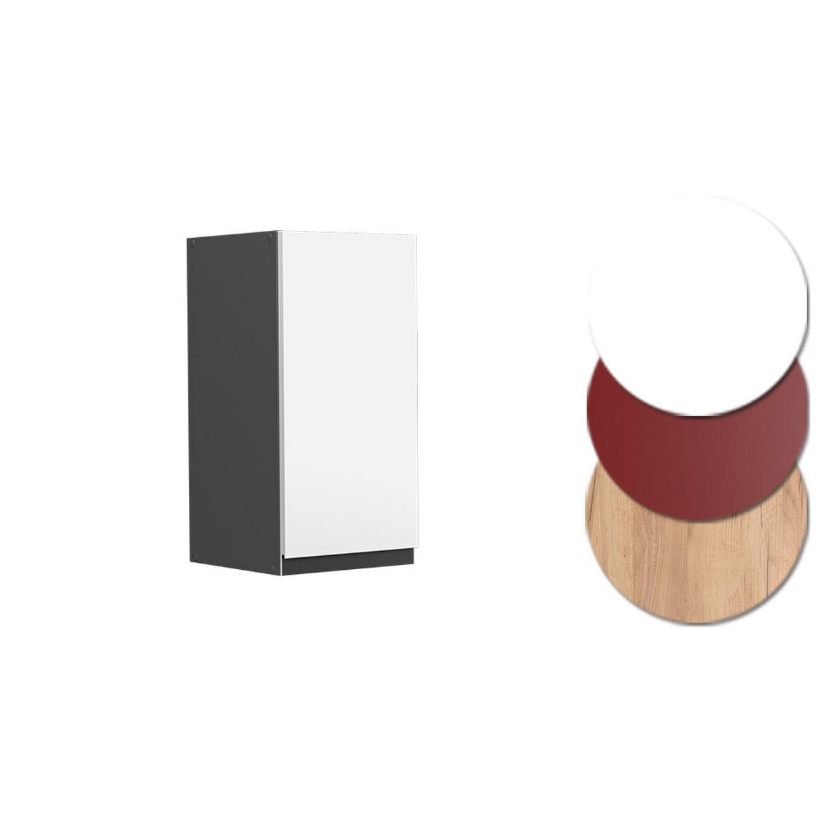 HÄNGESCHRANK R-Line Weiß 30 cm J-Shape - Anthrazit/Weiß, Holzwerkstoff (30/60/31cm) - Vicco