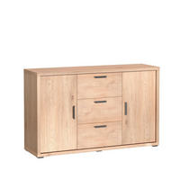 KOMMODE BRESSO 139/86/40,5cm mit 3 Schubladen 2 Türen Eichefarben - Eichefarben, Holzwerkstoff (139/86/40.5cm) - MASSENO