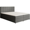 POLSTERBETT Topiq I 164/203/103 dunkelgrau, Bouclé-Stoff - Dunkelgrau, Holzwerkstoff (160/200cm) - Beautysofa