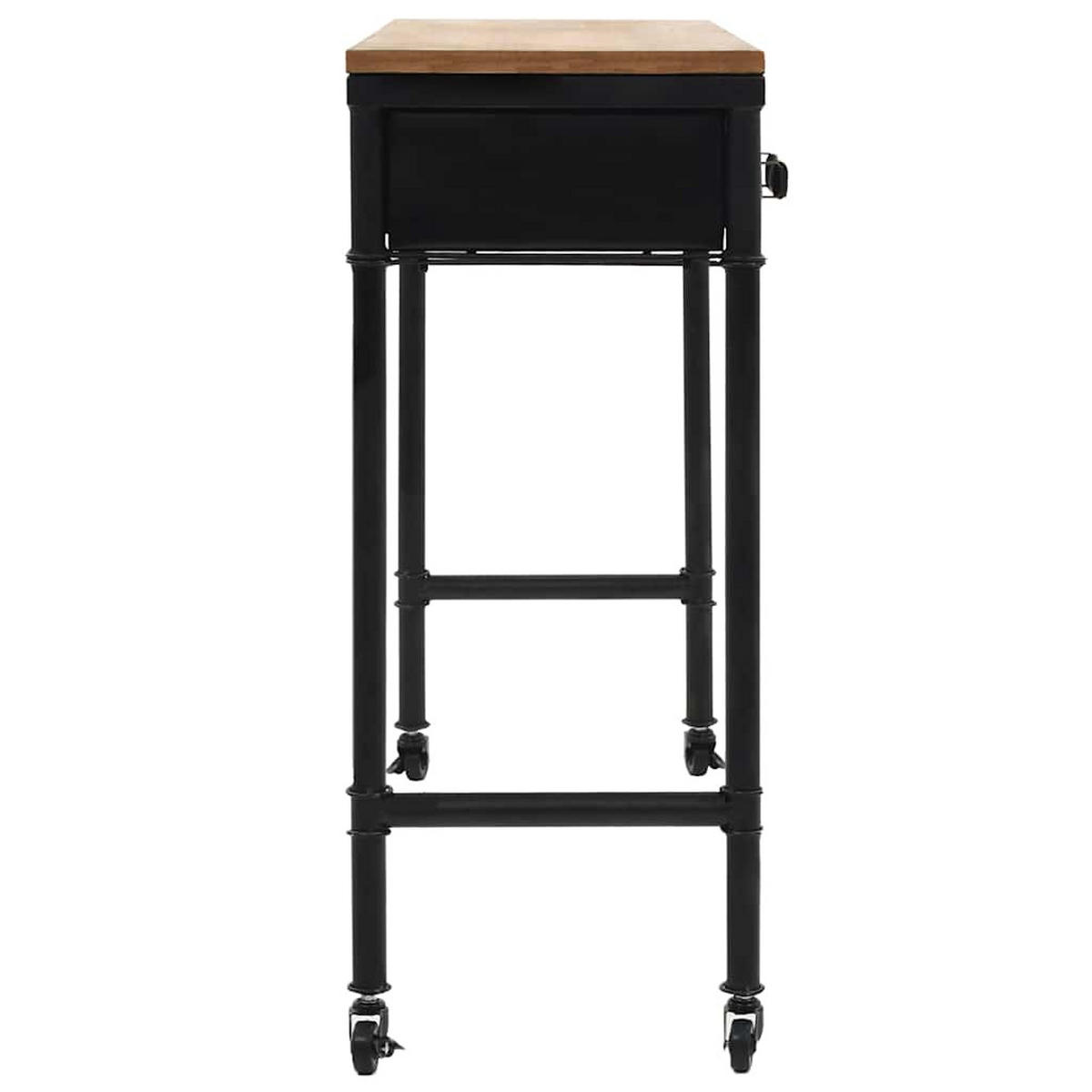 KONSOLENTISCH Mdf Und Tannenholz 100/33,5/80 Cm - Multicolor/Schwarz, Holzwerkstoff/Metall (100/33.5/80cm) - vidaXL