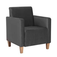 SESSEL Karol Bezug Samtvelours Buche natur / anthrazit - Anthrazit, Kunststoff (71/81/70cm) - 58aufmkessel