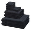 FROTTIERSET Lifestyle 8-teilig - Schwarz, Textil (50/100cm) - Cawoe