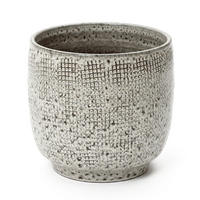 KERAMIK-BLUMENTOPF grau, Ø 30 × H 28 cm - Weiß, Keramik (28.8cm)