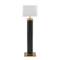 STEHLEUCHTE aus schwarzem metall mit messinggold-finish - vendome 50/50/165 cm - Schwarz, Metall (47/50/165cm) - Signature