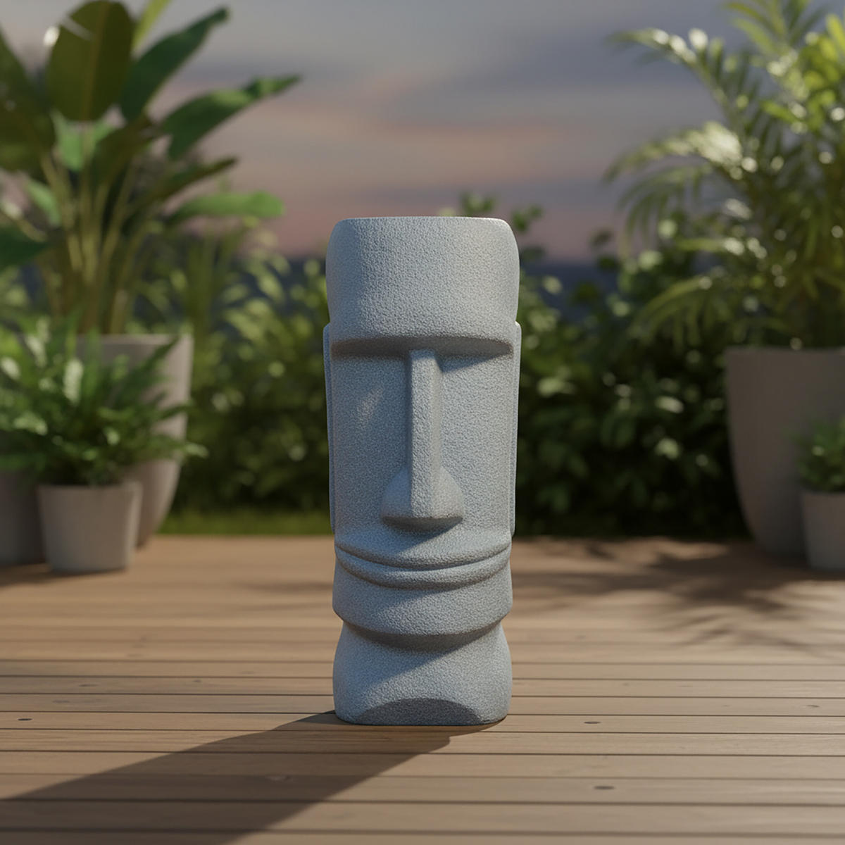 MOAISOCHA - sivá, plast (20/47/18cm) - Relaxdays