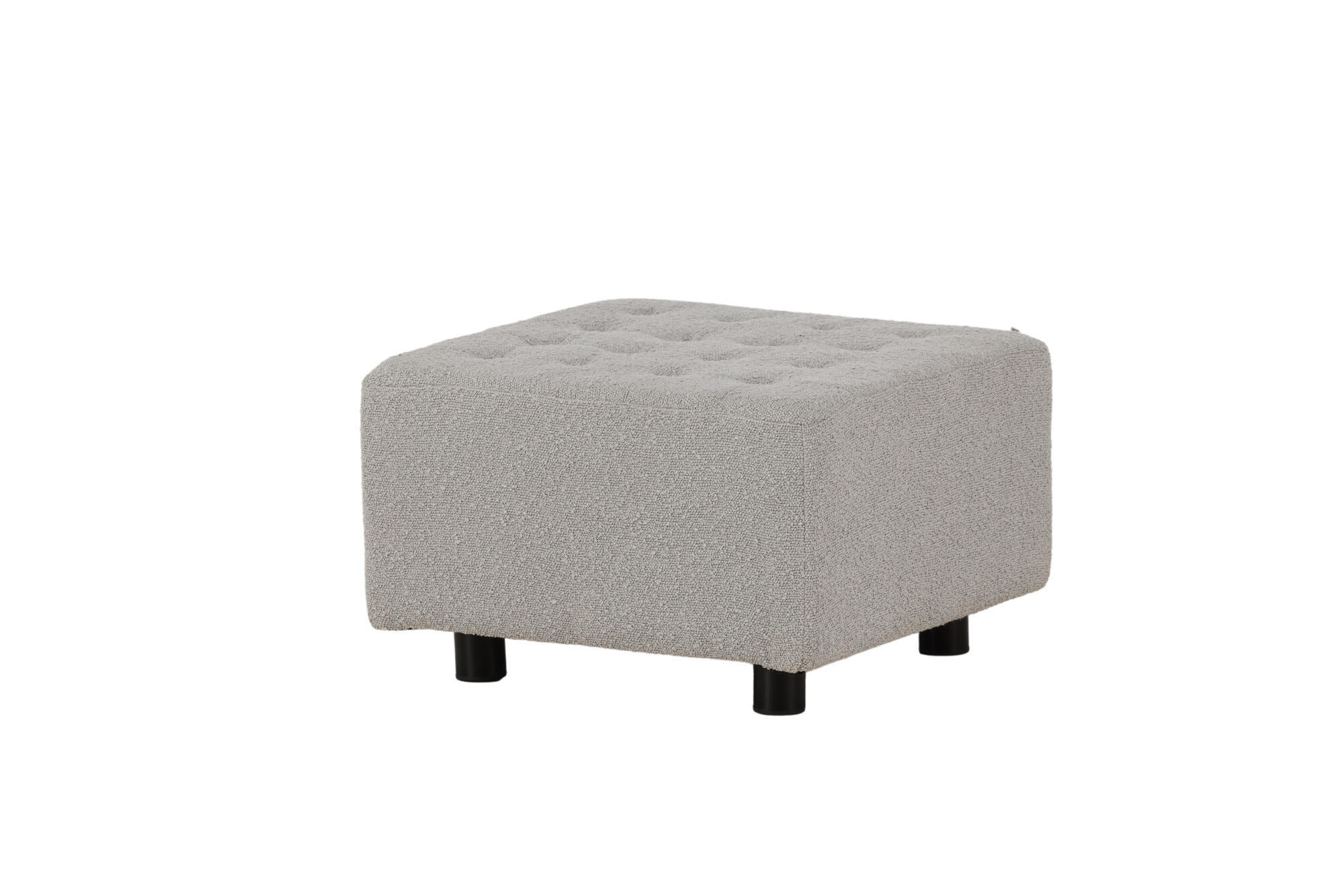 SITZPOUF BOWIE Grau 51x51x32 cm - Grau, Textil (51/32/51cm) - FURNLUX