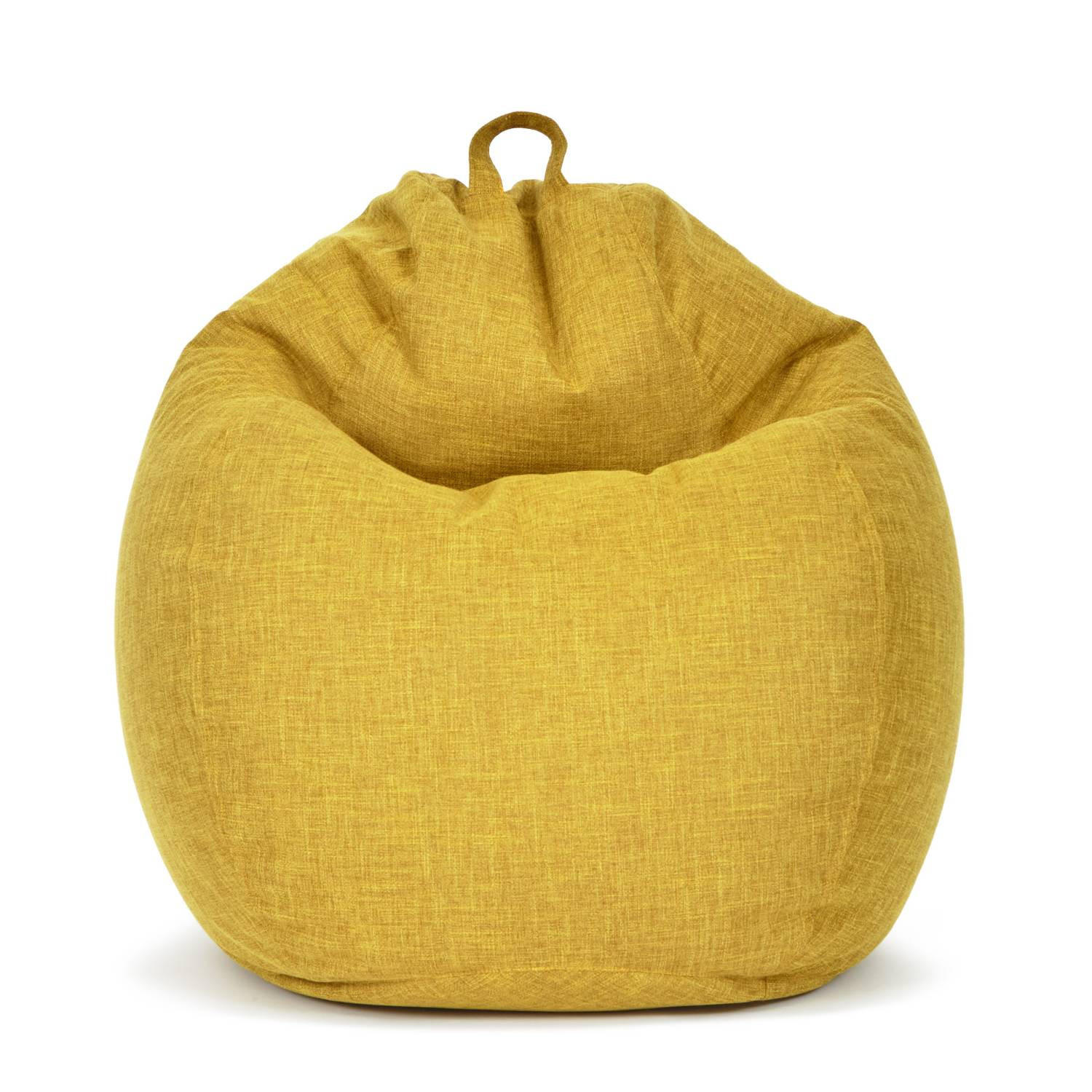 SITZSACK Indoor "Home Linen" - 200 Liter - Gelb, Textil (80/90/50cm) - Green Bean