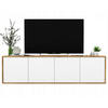 TV-SCHRANK Apollo2 Eiche wotan Weiß Matt 150 cm - Weiß, Holzwerkstoff (150/39/35cm) - Meble Lindner