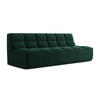 3-SITZER SOFA Samt Stoff Grün - Dunkelgrün/Schwarz, Kunststoff/Textil (210/75/93cm) - Makamii