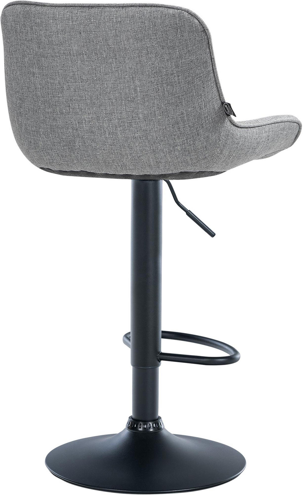 BARHOCKER 2er Set Vulcano Stoff schwarz grau - Schwarz/Grau, Textil/Metall (49/106/51cm) - TPFLiving