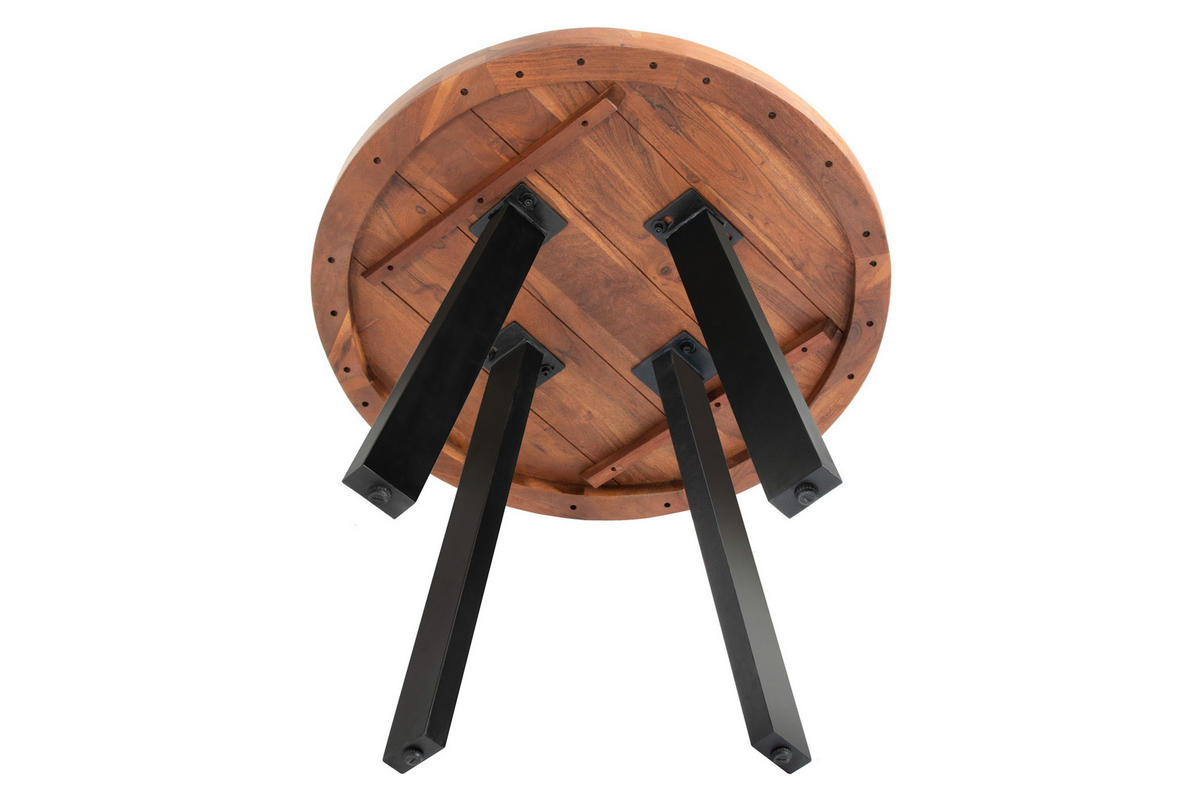 ESSTISCH SOPHIA - Schwarz/Braun, Holz/Metall (100/100/78cm) - SAM