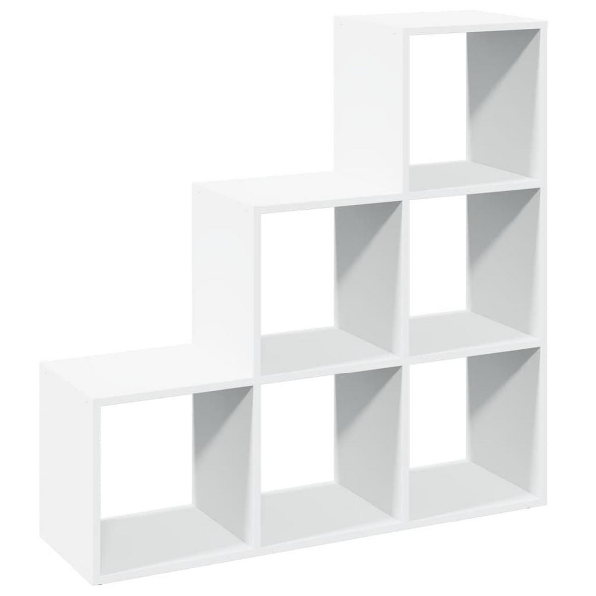 RAUMTEILER Bücherregal 3-Stufig Weiss 99/29/99 Cm Holzwerkstoff - Weiß, Holzwerkstoff (99/99/29cm) - vidaXL