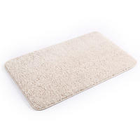 BADEMATTE rutschfest waschbar, weicher Badteppich, saugstark 50x80 cm Beige - Beige, Textil (50/80cm)