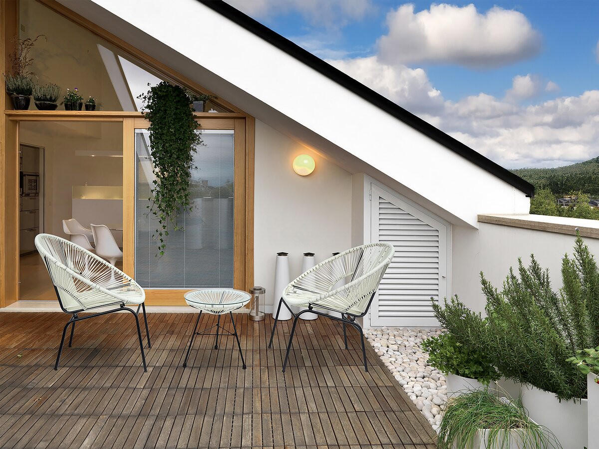 GARTENSITZGRUPPE poli weiss - Weiß, Metall - Habitat Garten