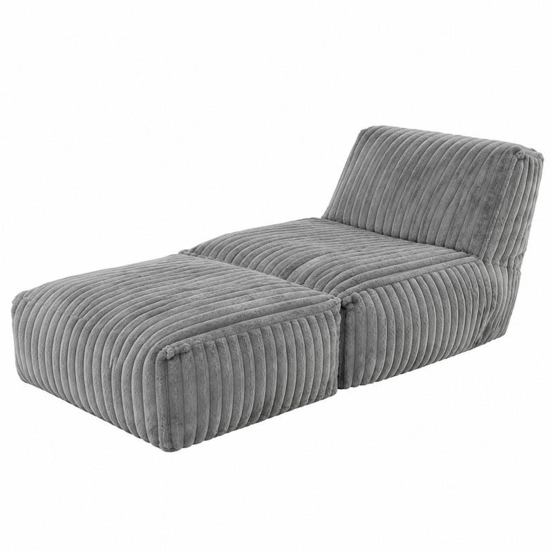 SCHLAFSOFA modular 160 x 79 x 66 cm Flannelette Light Grey - Hellgrau, Kunststoff (80/66/160cm) - Beauniv