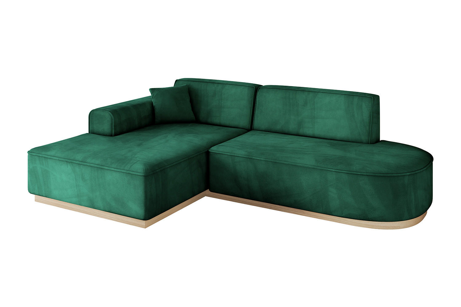 Altdecor Ecksofa Dunkelgrün 232x165 cm