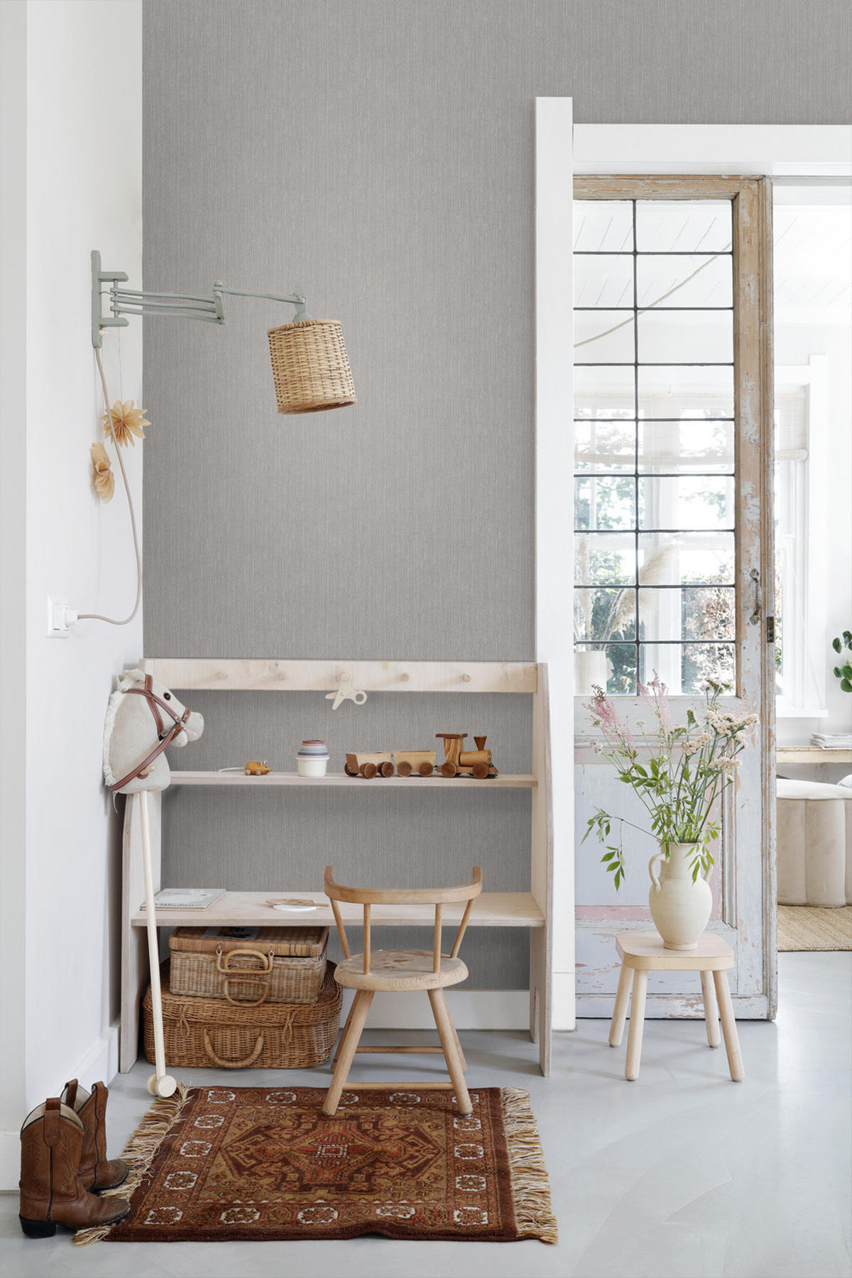 TAPETE Jeans-Optik 53 cm x 10.05 m - Braun, Papier (53/1000cm) - ESTAhome