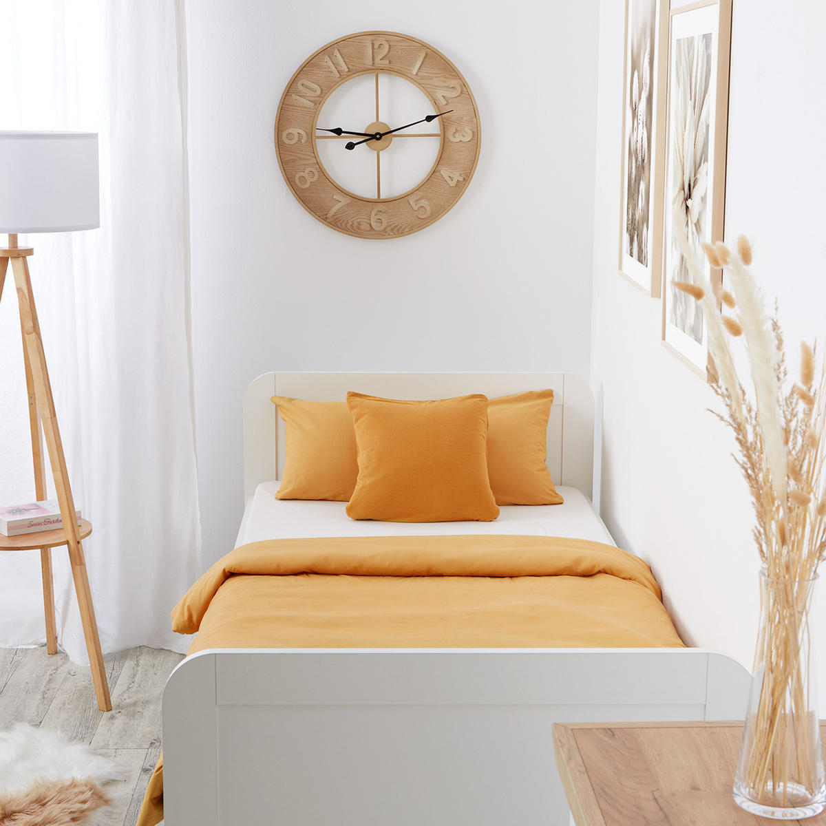 HOLZBETT Seniorenbett 90/200 weiß mit Lattenrost - Weiß, Holz (90/200cm) - Homestyle4u