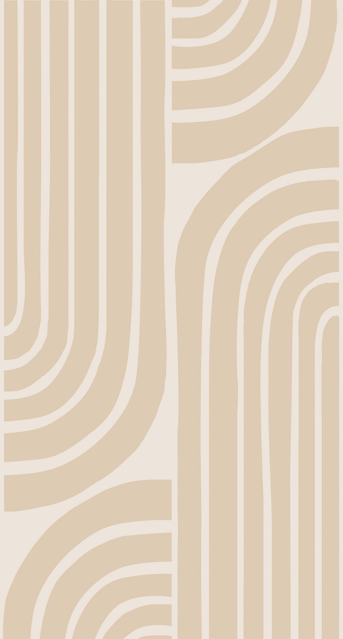 FOTOTAPETE Art Decó Muster 150 x 279 cm - Beige, Papier (150/279cm) - ESTAhome
