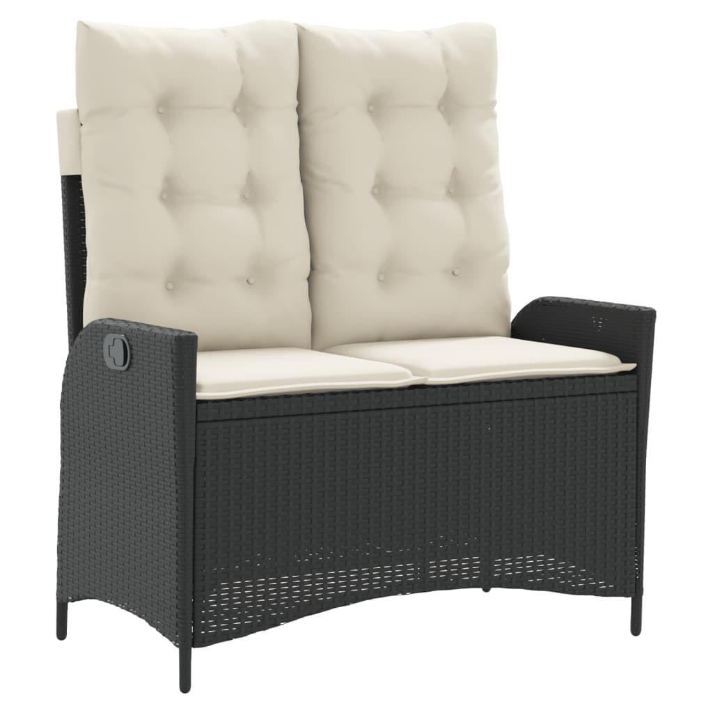 furnicato Gartenbank Schwarz 104x93x59 cm