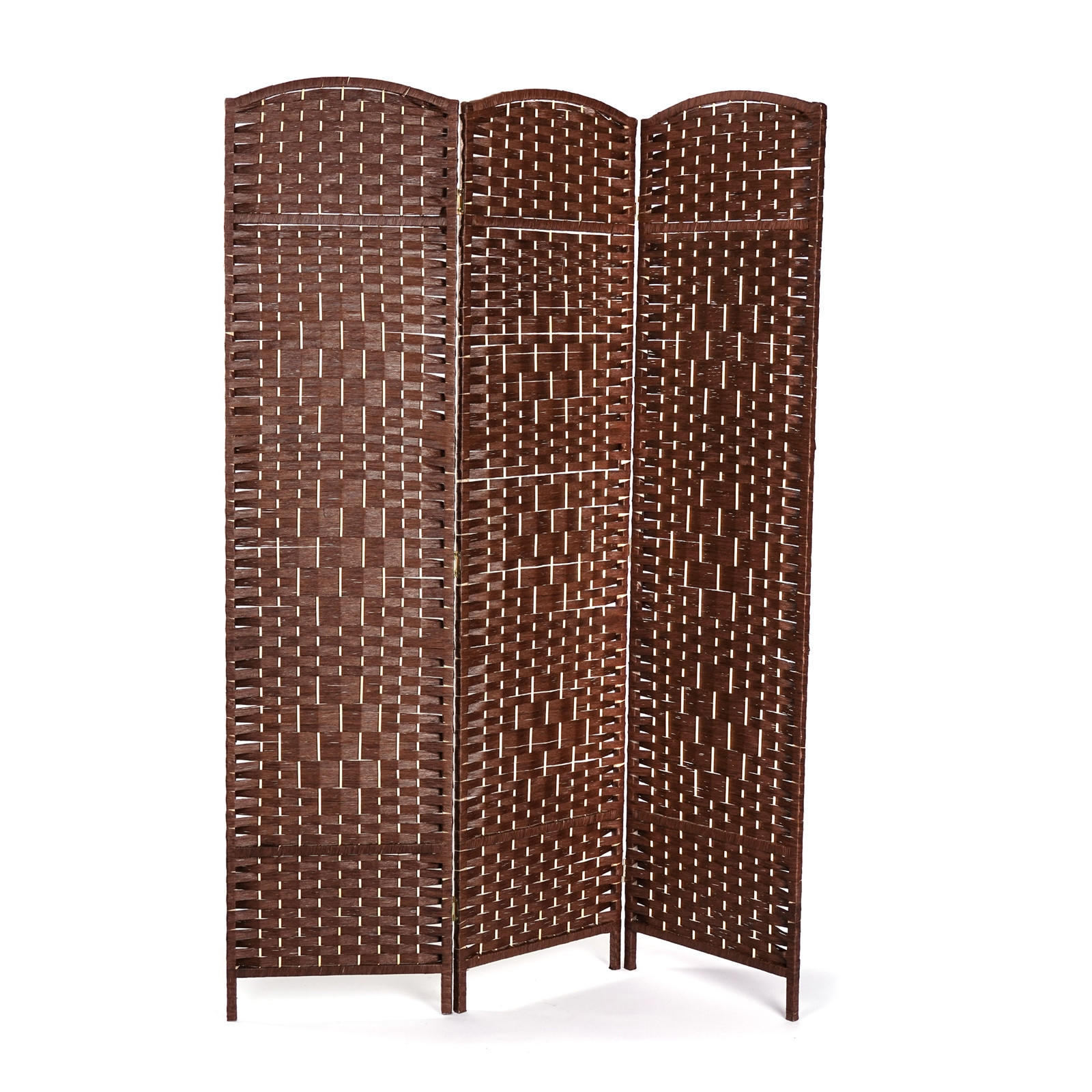 RAUMTEILER Quinn 3-tlg. 166x121 cm, Rattan-Look hellbraun - Hellbraun, Holz (121/168/2cm) - CREEDWOOD