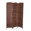 RAUMTEILER Quinn 3-tlg. 166x121 cm, Rattan-Look hellbraun - Hellbraun, Holz (121/168/2cm) - CREEDWOOD