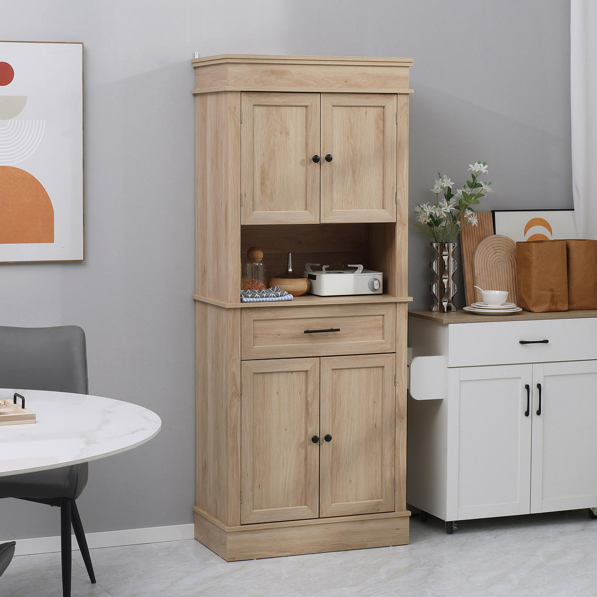 HIGHBOARD DE-11032 2 Schränke Eiche hell - Naturfarben, Holzwerkstoff (39.5/183/74cm) - ComfortXL
