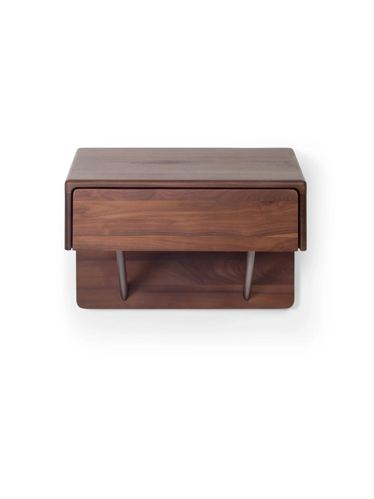WANDNACHTTISCH Frank H30 aus Nussbaum mit Schublade - Braun, Holz (40/30/30cm) - WOODEK
