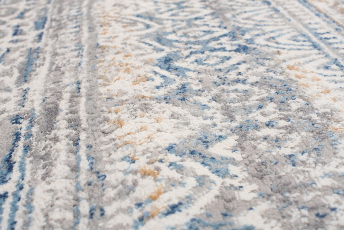 TEPPICH VALLEY Grau Blau 140/200 cm - Blau, Textil (140/200cm) - Tapiso